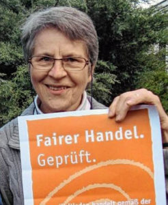 Frau Eisele - Mitarbeiterin im Weltladen Karlstadt